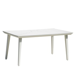 [230031199] Mesa Terraza Granada 6 puestos blanco 160x90cm 