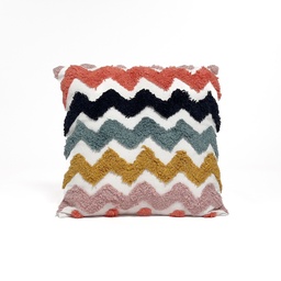 [230031298] Cojín 40x40cm kids zigzag azul