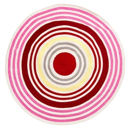 [230031312] Alfombra infantil 120cm franjas circular