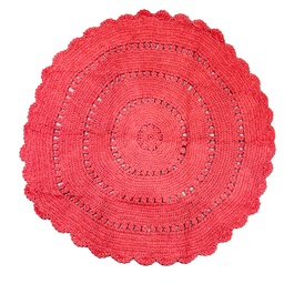 [230031313] Alfombra infantil 120cm tejida rosado