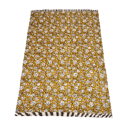 [230031328] Mantel flower print amarillo 150x250cm