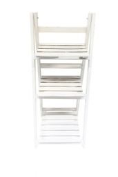 [230036684] Estante rústico 3 niveles blanco 34x77cm