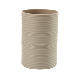 [230038728] Vaso plástico estriado beige