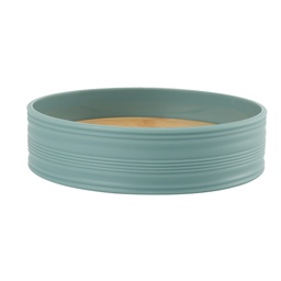 [230038817] Jabonera plástico estriado celeste bambú