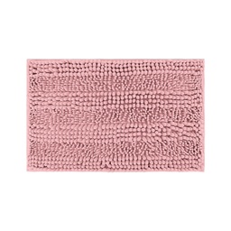 [230038858] Piso de baño chenilla liso rosado 70x45cm