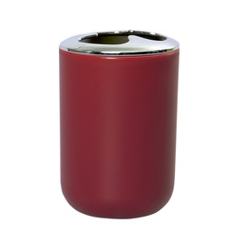 [230038867] Porta cepillo dientes plástico plateado burdeo