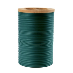 [230038873] Porta cepillo dientes plástico estriado burdeo bambú