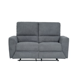 [230041536] Sofá reclinable 2 cuerpos Alaska gris oscuro