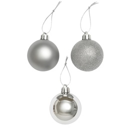 [230042121] Bola navidad 8cm 12pcs plateado