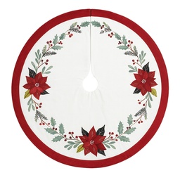 [230042240] Base árbol navidad 120cm crudo flores