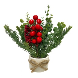 [230042317] Arreglo navidad ramas 25cm 