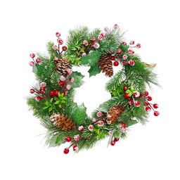 [230042326] Corona navidad 35cm clásica