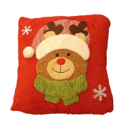 [230042486] Cojín 43x43cm navidad reno bufanda