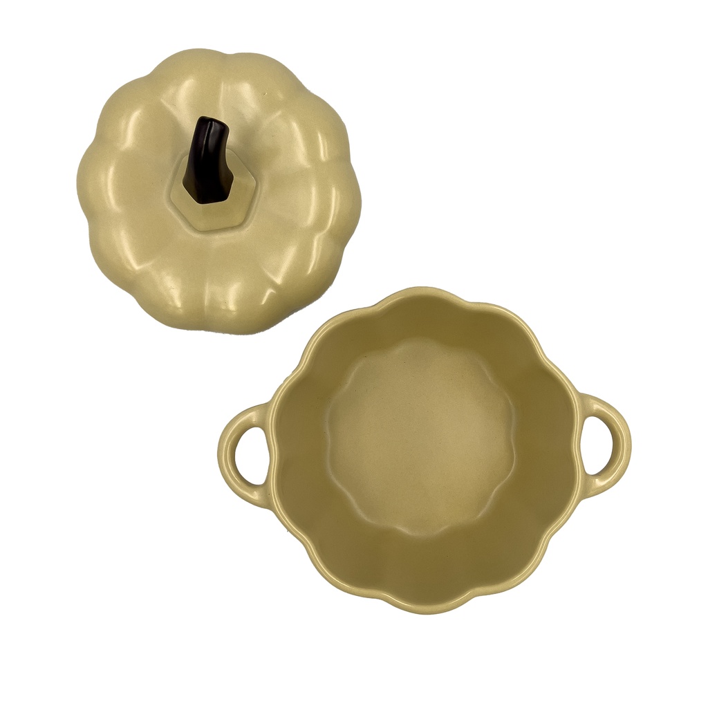 Bowl cerámica calabaza con tapa 10,5cm