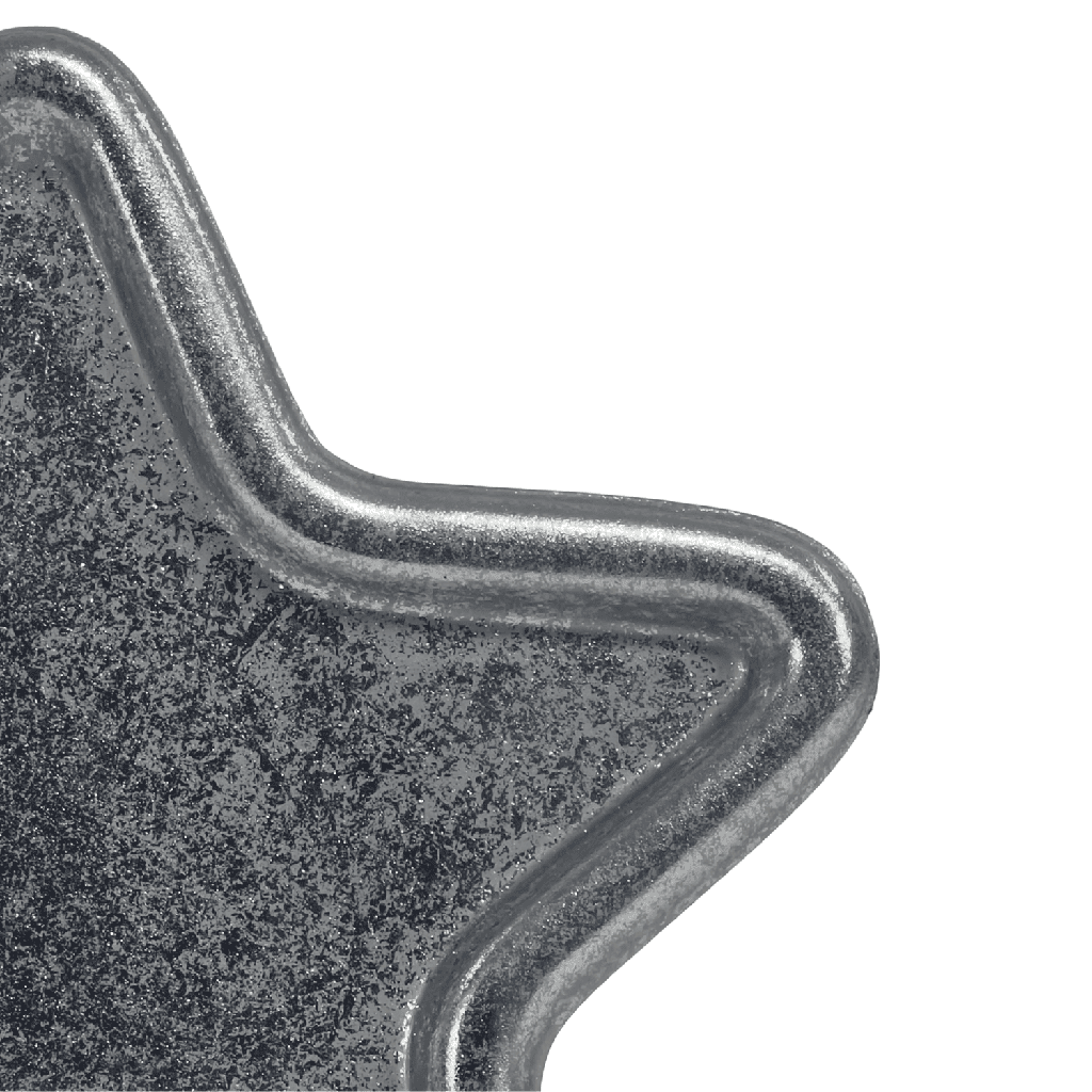 Bandeja estrella plateada 17x17x1cm