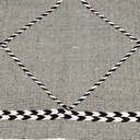 Alfombra Boho rombos BN 160x230cm