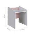 Escritorio infantil con Silla Le Petit blanco-rosa