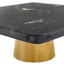 Stand para torta mármol bambú 25,5x25,5x9,5cm