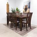 Juego Comedor 6 sillas Balui café