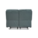 Sofá reclinable 2 cuerpos Logan gris oscuro