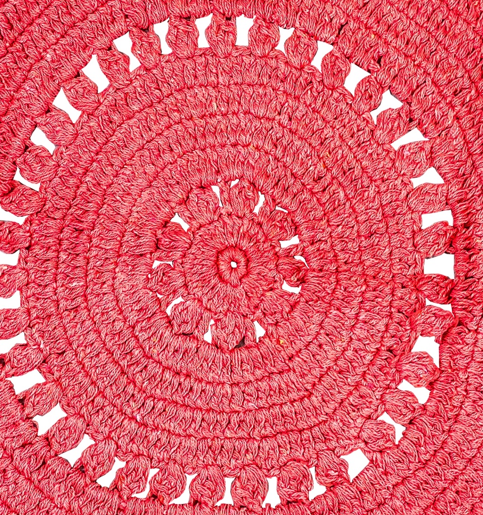 Alfombra kids tejida rosado 120cm