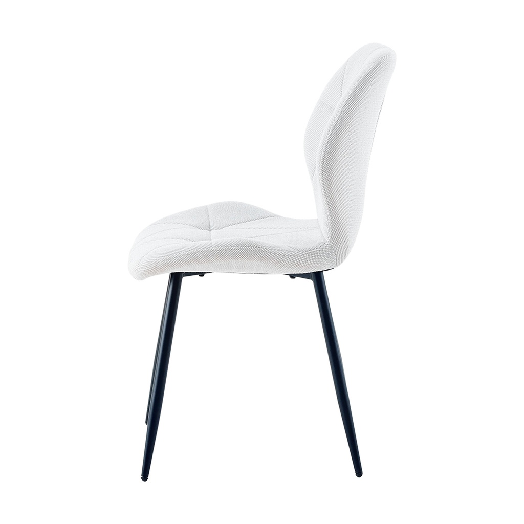 Juego comedor Khissa B  4 sillas Aziza gris claro