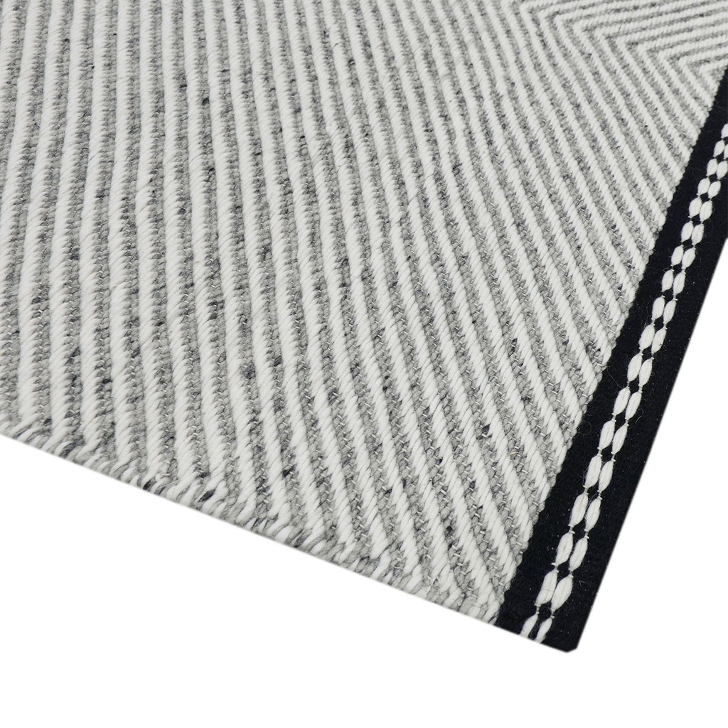 Alfombra 150x210cm Kanigo marfil/negro