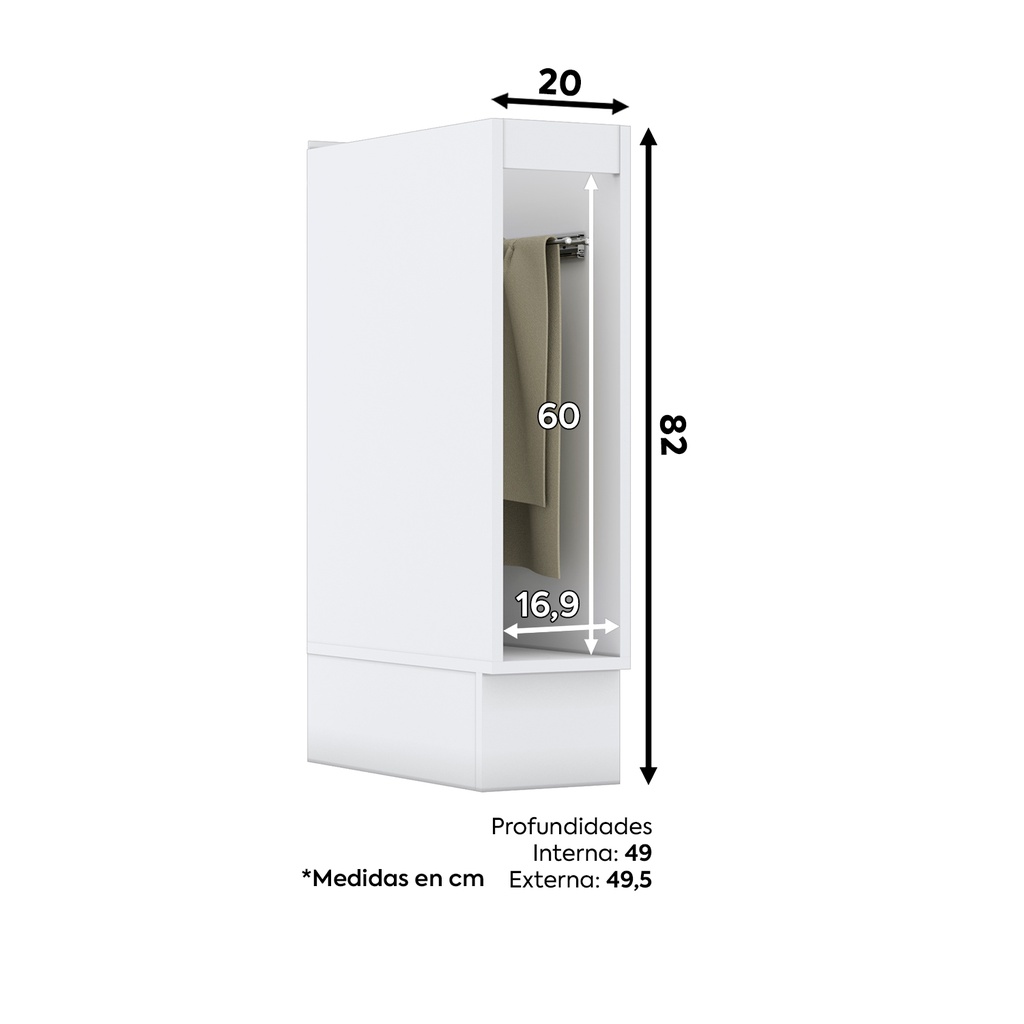 Base Porta Paños Americana 20cm