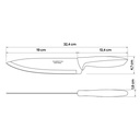 Cuchillo chef 8" gris