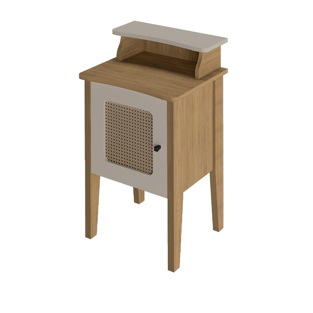 Mesa de apoyo Charlotte roble-blanco