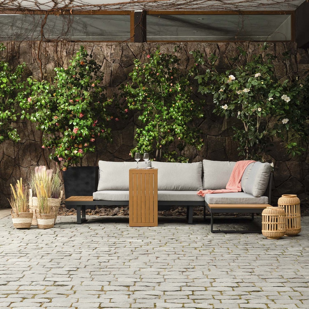 Juego living terraza seccional Anto + mesa