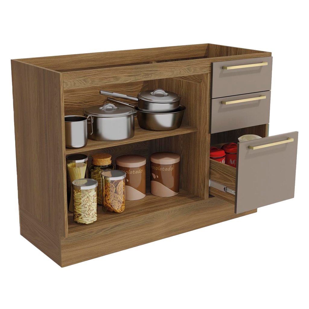 Base cocina Botanic verde 2 puertas 120cm