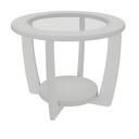 Mesa centro Curve blanco