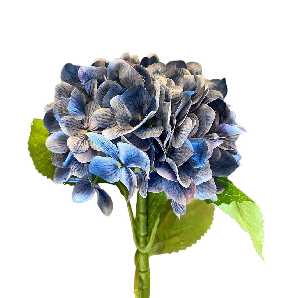Flor hortensia artificial azul 65cm
