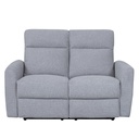 Sofá reclinable 2 cuerpos Milán gris claro