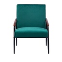 Poltrona Magnolia verde b/metal