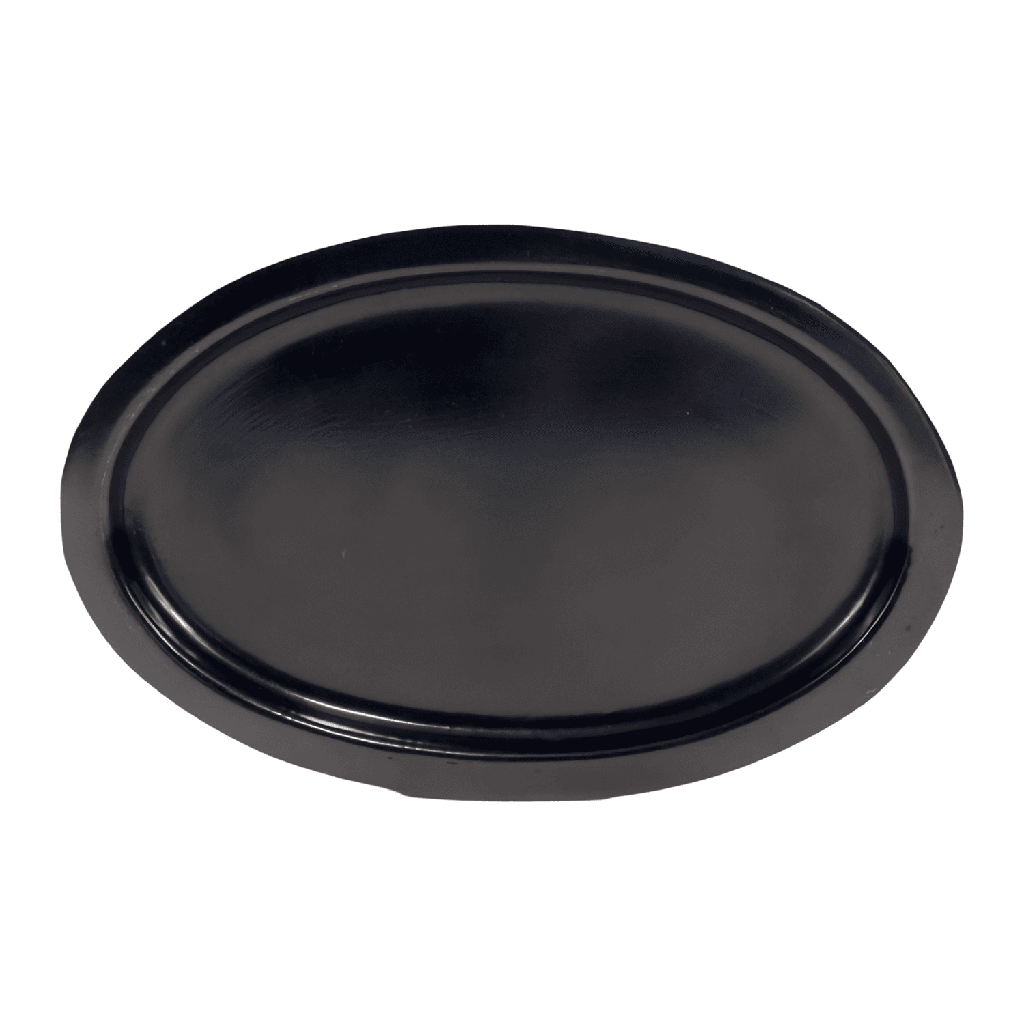 Bandeja ovalada negra 23,5x15x1cm