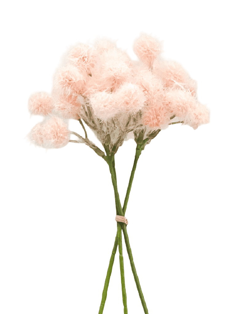 Ramo pompones artificial rosado 31cm
