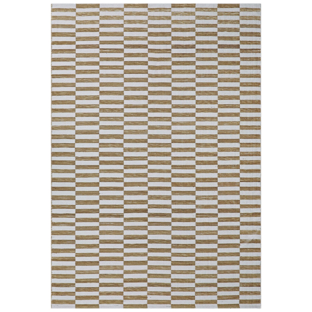 Alfombra 150x210cm Rila blanco/beige