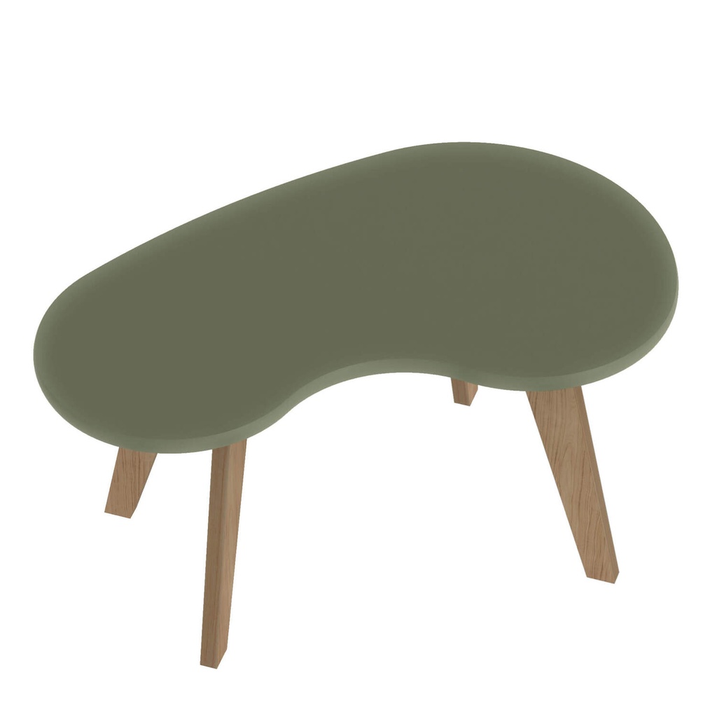 Mesa centro orgánica menta