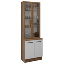 [230040588] Vitrina 4 puertas Agata blanco 70cm