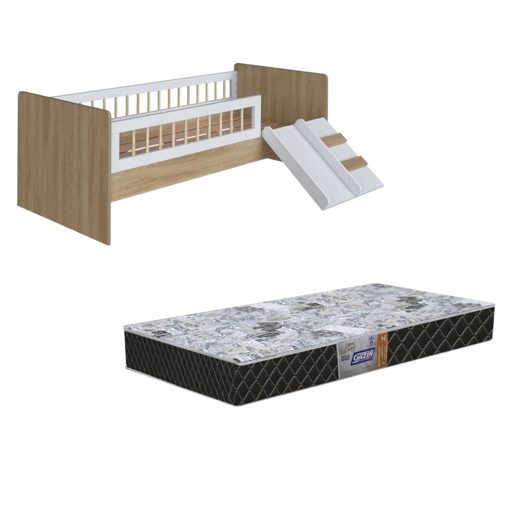 Cama Affeto c/colchón Supreme D23 1 plaza