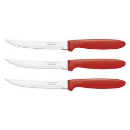 [230020379] Cuchillos asado rojo set de 3 23360/375