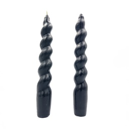 [230032831] Vela larga ranurada 18cm negro set 2 