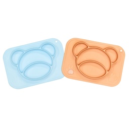 [230036189] Plato infantil silicona con individual 31x22 cm