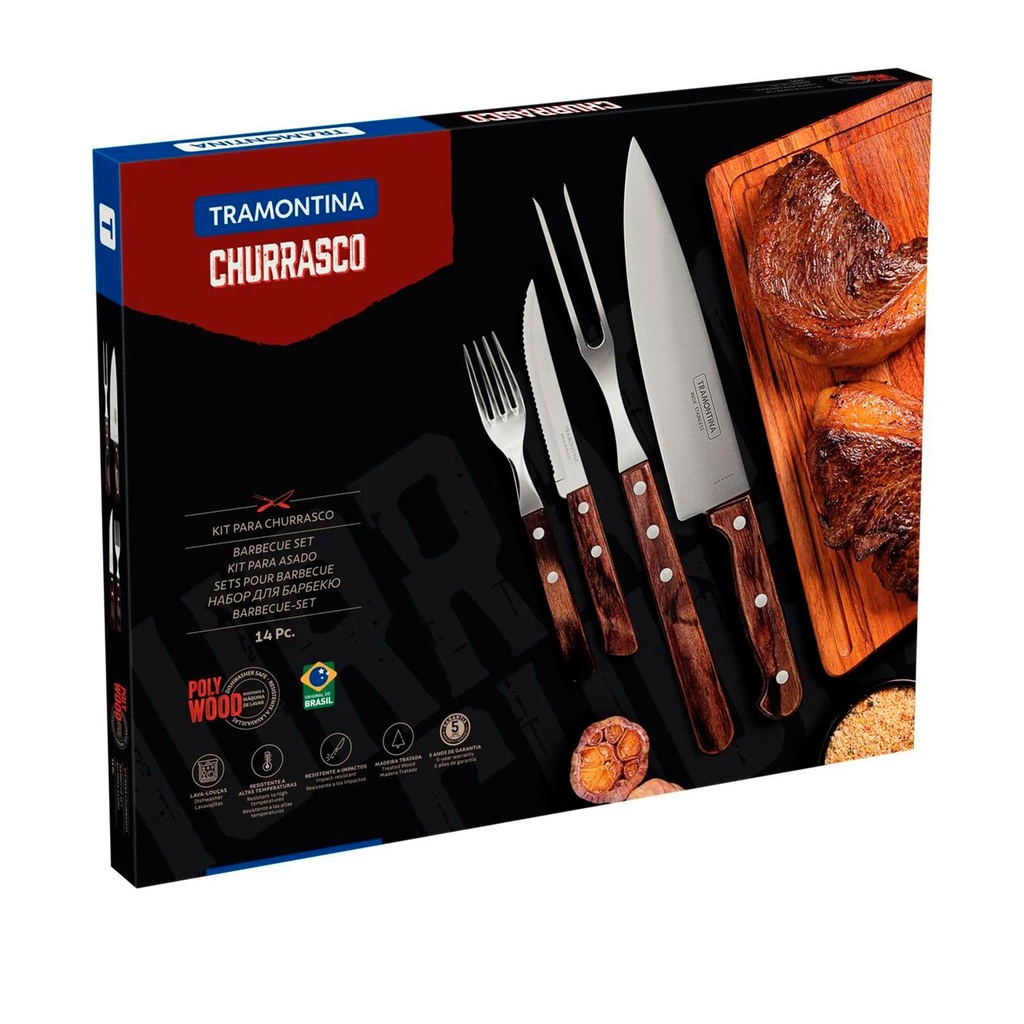 Juego para asado 14 pzas