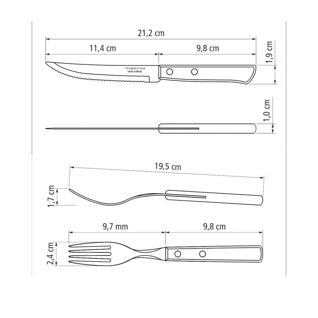 Juego para asado 14 pzas