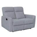 Sofá reclinable 2 cuerpos Milán gris claro