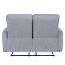 Sofá reclinable 2 cuerpos Milán gris claro