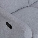 Sofá reclinable 2 cuerpos Milán gris claro